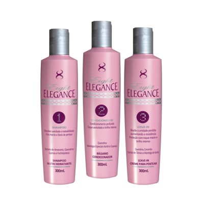 Kit Nutri Hidratante Eight Elegance - 3 produtos